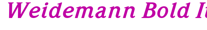 Weidemann Bold Italic